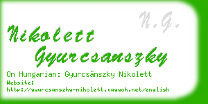 nikolett gyurcsanszky business card