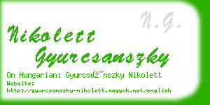 nikolett gyurcsanszky business card